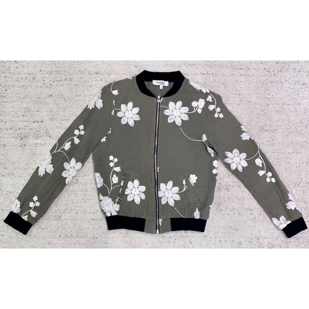 Forever 21 green bomber jacket